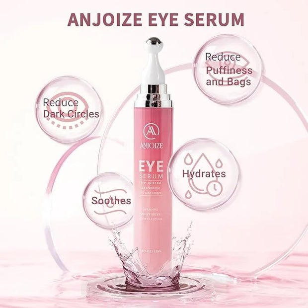 Caffeine Eye Cream for Dark Circles and Puffiness,Under Eye Cream for Fine Lines Wrinkles and Bags,Eye Care Eye Roller Ser...