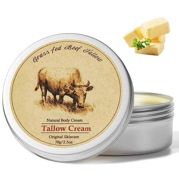Beef Tallow, Beef Tallow for Skin, Beef Tallow Moisturizer, Beef Tallow Balm for Face Moisturizer Grass Fed for All Purpos...