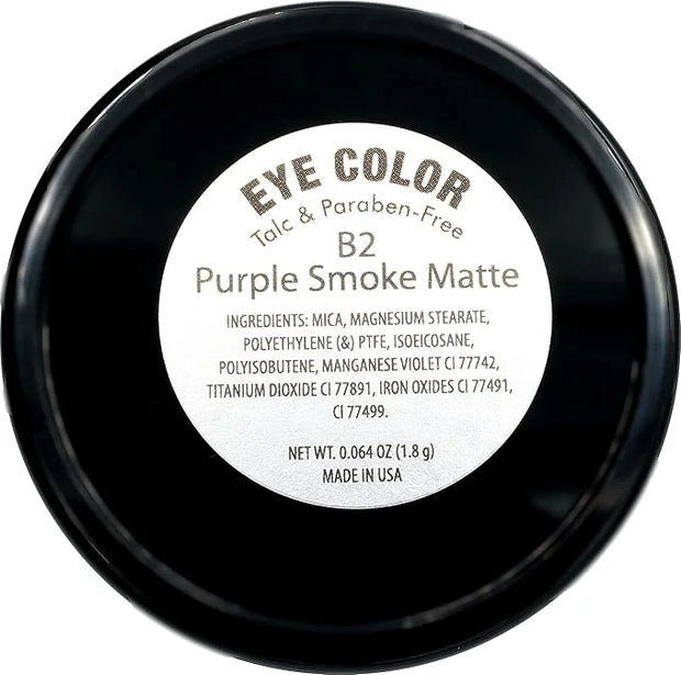 Purple Smoke Violet Matte Opaque Mauve Pressed Powder Single Vegan Eyeshadow; Talc, Paraben & Cruelty Free - Product Image