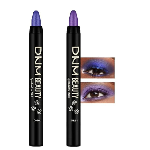 Kaely 2Pcs Cream Eyeshadow Sticks Set for Eyes Waterproof,Blue Shimmer & Purple Shimmer Matte Eye shadow Stick Pencil Pen ...