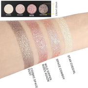 Shiny Highlight Eyeshadow Palette 4 Colors, Cosmetics Shimmer Palette, Cruelty-Free and Vegan Formula, Glitter Eyeshadow f...