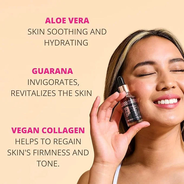 Skinny Tan Notox Face Tanning Drops - Hydrating Serum for Face with Vegan Collagen, Guarana, Aloe Vera - Reduces Appearanc...