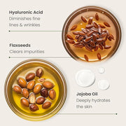 PLANTIFIQUE Superfood Under Eye Patches Dark Circle 12 Pairs and Jojoba Oil & Hyaluronic Acid Face Serum for Gua Sha Massa...