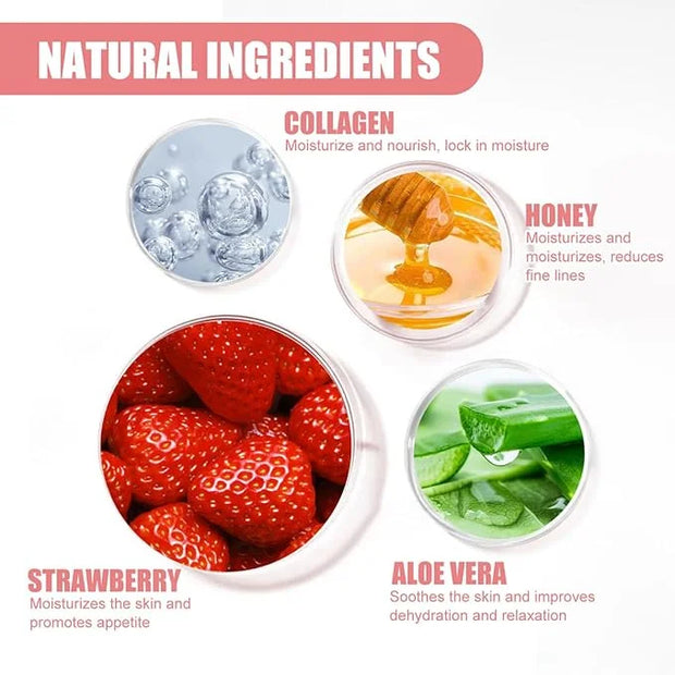 Watermelon Lip Balm, Honey Strawberry Apple (Watermelon）