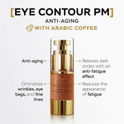 Moisturizing Night Serum w/Hyaluronic Acid, Cucumber, Grape & Coffee Extract for Dark Circles, Puffiness & Bags - Under Ey...