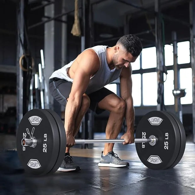 4FT Olympic Barbell Bar 47Inch Straight 2 Collars, 500Lbs Capacity 2 Inch - Product Image