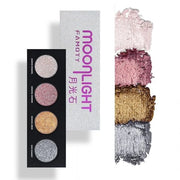 Shiny Shimmer Highlight Eye shadow Palette 4 Colors, Cosmetics Shimmer Eyeshadow Palette, Cruelty-Free and Vegan Formula, ...