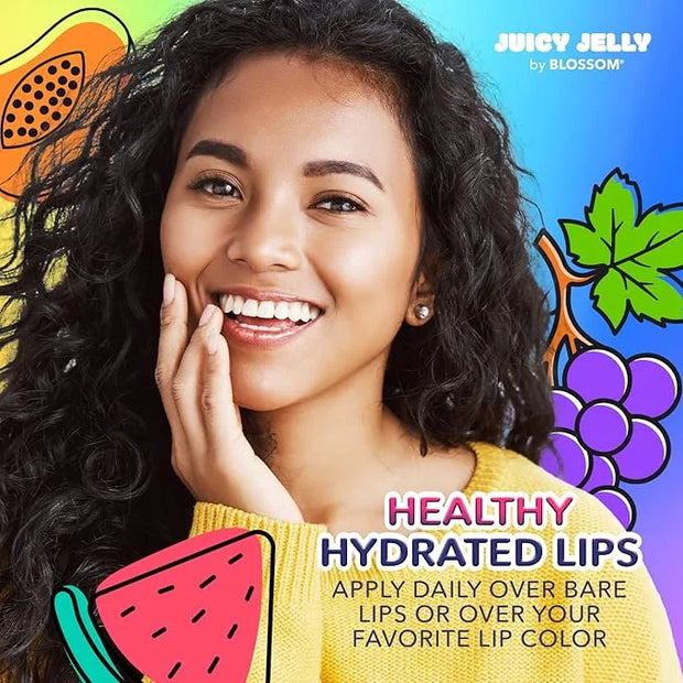 Blossom Scented Roll on Lip Gloss and Juicy Jelly Moisturizing Lip Care Nourishing Lip Oil, 2 Pack, Strawberry - Product I...