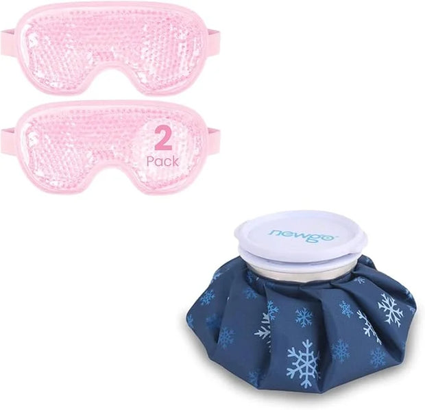 NEWGO Bundle of Cooling Eye Mask and Ice Bag 6 Inch - Product Image