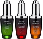 Professional Skin Care Set. Anti-aging Serum Set Contains Collagen Serum, Retinol Serum, Vitamin C Serum. Helps W/Appearan...