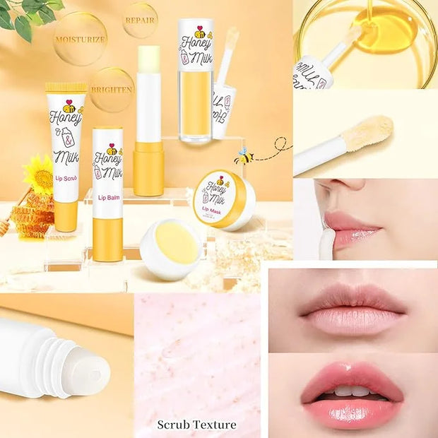 4 Piece Honey Milk Lip Mask