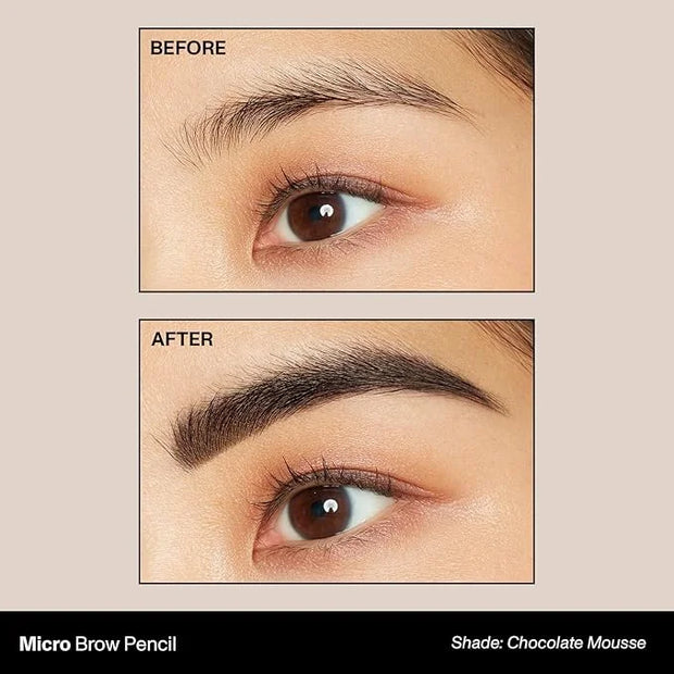 Morphe Micro Dual Eyebrow Pencil - Dual-Ended Brow Pencil Featuring a Retractable, Ultra-Precise, Pointed Tip - Richly Pig...