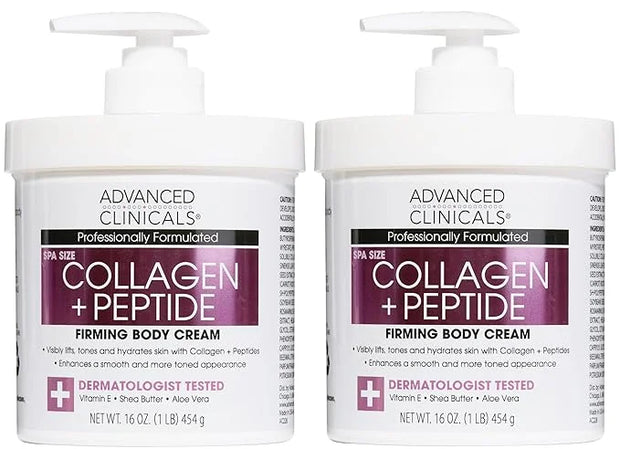 Advanced Clinicals Collagen Peptides Body Lotion & Face Moisturizer | Peptide Infused Collagen Lotion For Women & Men Help...
