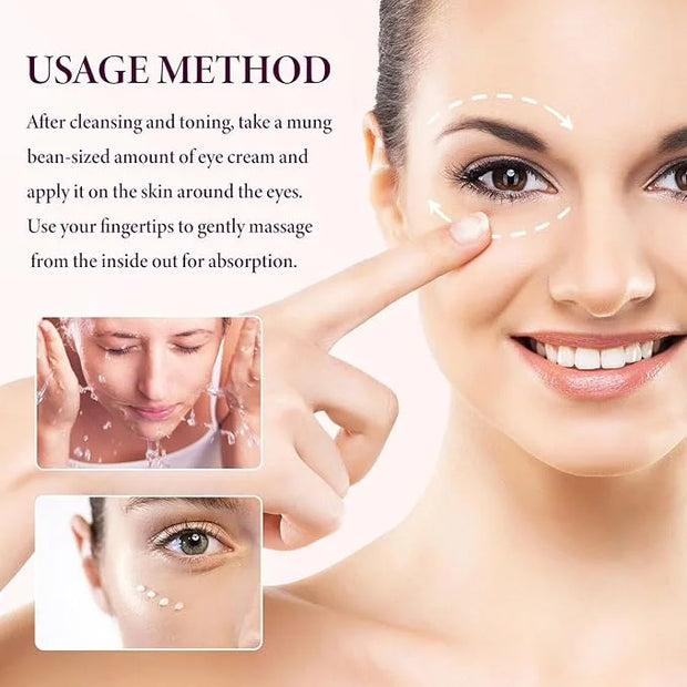 2PCS Mango Eye Cream, Eye Moisturizing Serum, Anti-Aging Treatment for Puffiness, Dark Circles & Fine Lines, Fast-Absorbin...