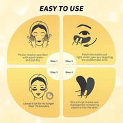 Under Eye Patches(24 Pairs), 24K Gold, Caffeine, Retinol Eye Masks for Puffy Eyes, Wrinkles, Dark Circles, Undereye Bags T...