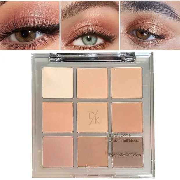 Eyeshadow Palette Makeup- 9 Colors Naked Eyeshadow Palette Matte NUDE Korean Natural Eye Shadow palettes Highly Pigmented ...