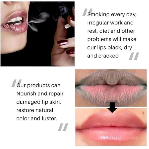 2PCS Glossy Pink Lip Balm dark