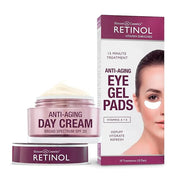 Retinol Anti-Aging Day Cream Broad Spectrum SPF 20 Moisturizes & Reduces Look of Fine Lines Anti-Aging Eye Gel Pads – Soot...