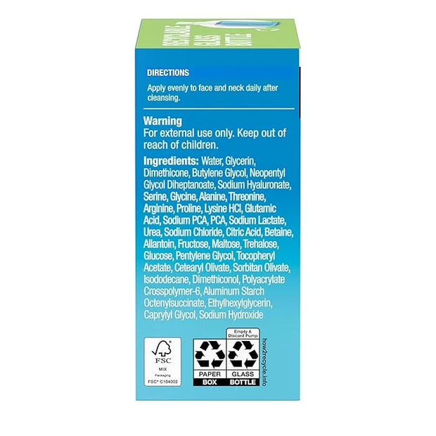 Neutrogena Hydro Boost Ultra Hydrating Serum with Hyaluronic Acid, Fragrance-Free Face Serum for Weightless Hydration and ...