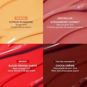 4 Pack Lip Gloss Set of Lip Gels, Tinted Lip Balm to Deepen & Enhance Moisturizing Jelly Lip Gloss - Everyday Lip Makeup -...