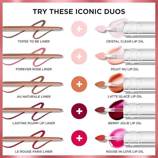 L'Oreal Paris Plump Ambition Hyaluron Lip Oil, 24 HR Lip Gloss with Hyaluronic Acid, Volumizing Formula with Glass-Like Sh...