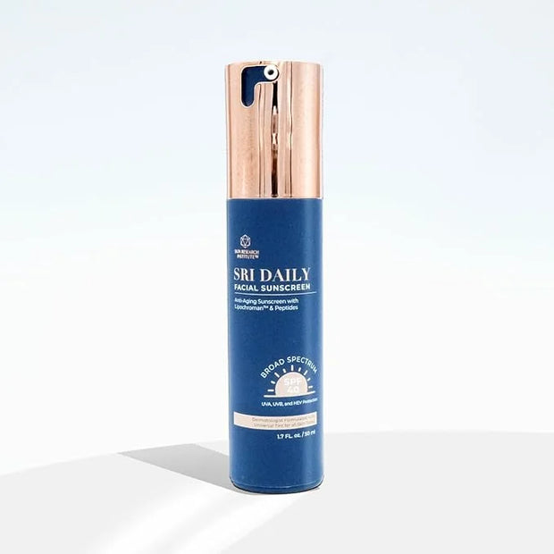 SRI Daily Facial Sunscreen - SPF 40 - Anti-Aging with Lipochroman & Peptides - Transparent Zinc Oxide - Universal tint & W...