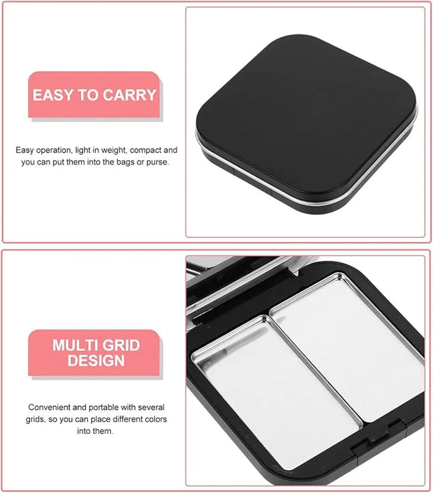 Beaupretty Makeup Palettes 2pcs Empty Eyeshadow DIY Lipstick