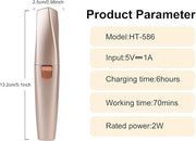 Hatteker Eyebrow Facial Trimmer, 2 in1 Rechargeable Hair Removal and Eyebrow Shaver - Face Lips Body Painless Razor with B...