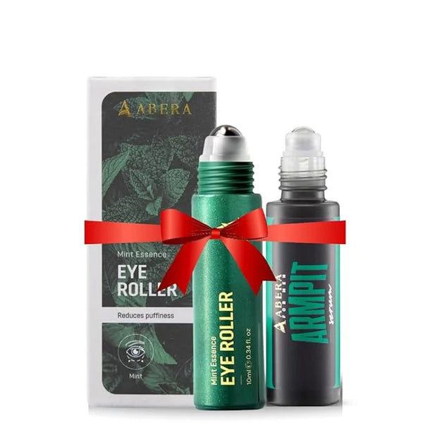 Combo exclusively for men Abera Eye Roller Serum With Mint Essence - Abera Armpit Roller - Product Image
