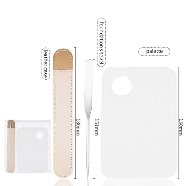 Foundation Spatula, 3-Pack Acrylic Nail Art Palette Oblique