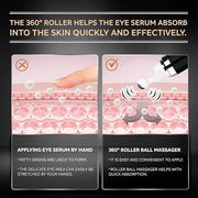 5% Caffeine Eye Serum & Cream for Dark Circles, Puffy Eyes, and Eye Bags - Under Eye Treatment for Women & Men - with 360°...