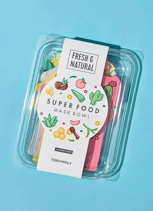 TONYMOLY Super Food Mask Bowl, Sheet Face Mask Set, Korean Skincare to Replenish & Hydrate Tired Skin, 0.74 oz - Product I...