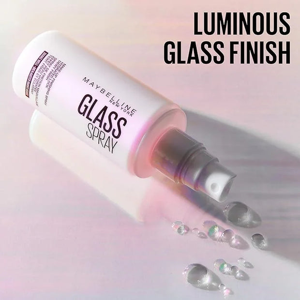 Maybelline New York Facestudio GlassSkin Makeup Finishing Hydrating Dewy Glossy Finish All Day Wear Use After Makeup Appli...