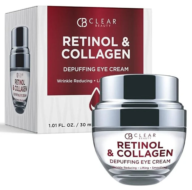 Retinol Eye Cream with Collagen - Anti-Aging, Hydrating & Reduces Puffiness & Wrinkles - Dermatologist Tested, Cruelty-Fre...