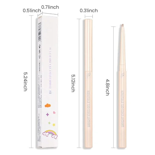 Kaely 1.5mm Skinny Gel Eyeliner Pencil,Shimmer Cat Eye Liner Makeup Pen,Cream Smooth Eyeliner Crayon,delineador de ojos co...