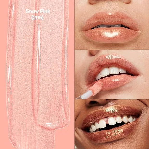 Revlon Super Lustrous Lip Gloss, Non-Sticky, Hydrating, High Shine Finish, 205 Snow Pink, 0.13 oz - Product Image