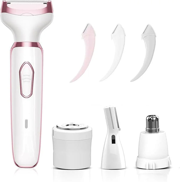 Electric Razors for Women, 4 in 1 Electric Women Shaver, Face Shavers Eyebrow Legs Armpit Bikini Area Pubic Underarms, Pai...