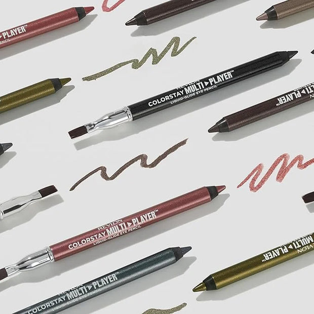 REVLON ColorStay Multiplayer Liquid-Glide Eye Pencil, Multi-Use Makeup With Blending Brush, Blends Then Sets, Creamy Textu...