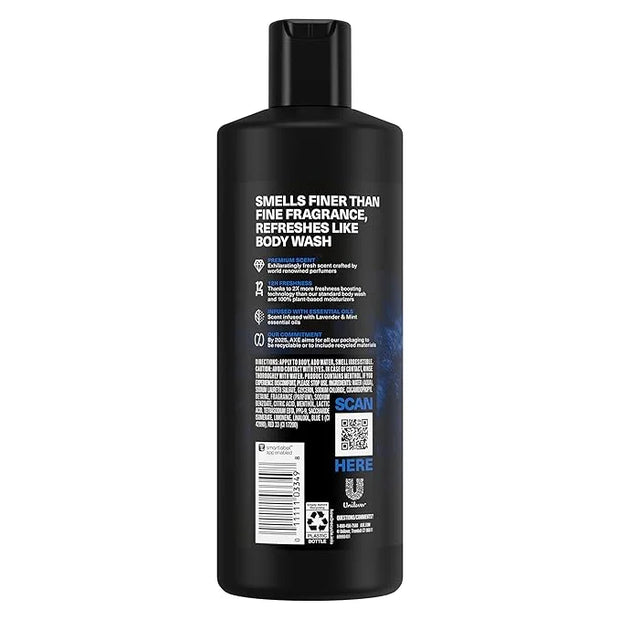 AXE Fine Fragrance Collection Body Wash For Men Blue Lavender 4 Count 12h Refreshing Scent Shower Gel Infused with Lavende...