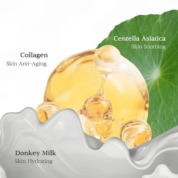 NUBORN CELL Donkey Milk Collagen Cream | Instant glow with 10% Donkey Milk | Type 1 Collagen for Visibly Smooth and Dewy S...