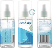 Aluminum Free Deodorant & Body Spray for Whole Body - Waves 4oz - Clean Deodorant and Body Spray for Teen Boys and Girls -...