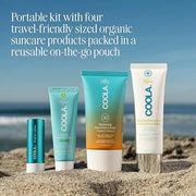 COOLA Organic Sunscreen and Lip Balm SPF 30 Sun Essentials Kit, Dermatologist Tested and TSA Approved, Vegan and Gluten Fr...