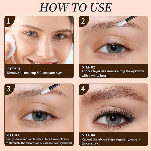 Natural Eyebrow Growth Serum To Grow Brows for Women, Fuller, Thicker, Longer Brows, 4ML Plant Extracts Enhancer, Visible ...