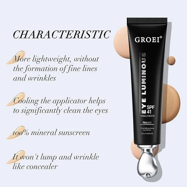 Luminous Eye Corrector Spf 41,Under Eye Concealers For Dark Circles, Luminous Eye Corrector for Puffiness and Bags Under E...