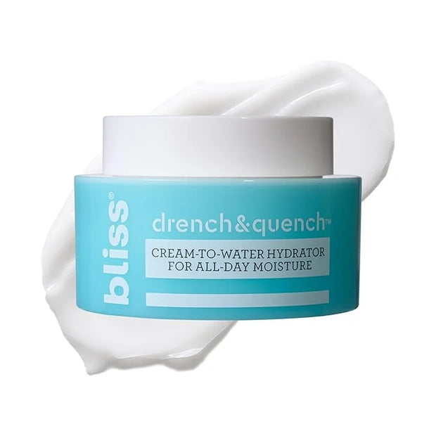 Bliss Drench & Quench Hyaluronic Acid Moisturizer | Cream to Water Face Cream| Deep Hydration, Plumps Skin | Clean Vegan &...
