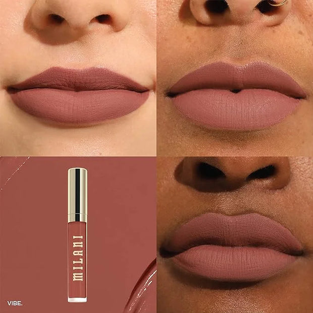 Milani Stay Put Longwear Liquid Lipstick - Smudge-Proof, Kiss-Proof, and Fade-Resistant Formula for All-Day Wear - Vibe - ...