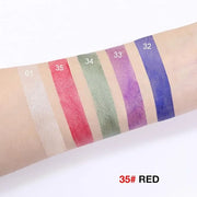 evpct Red Shimmer Cream Eye Shadow Brightener Sticks Set for Eyes, Red Shimmery Matte Pencil Eye shadow Applicator Stick P...
