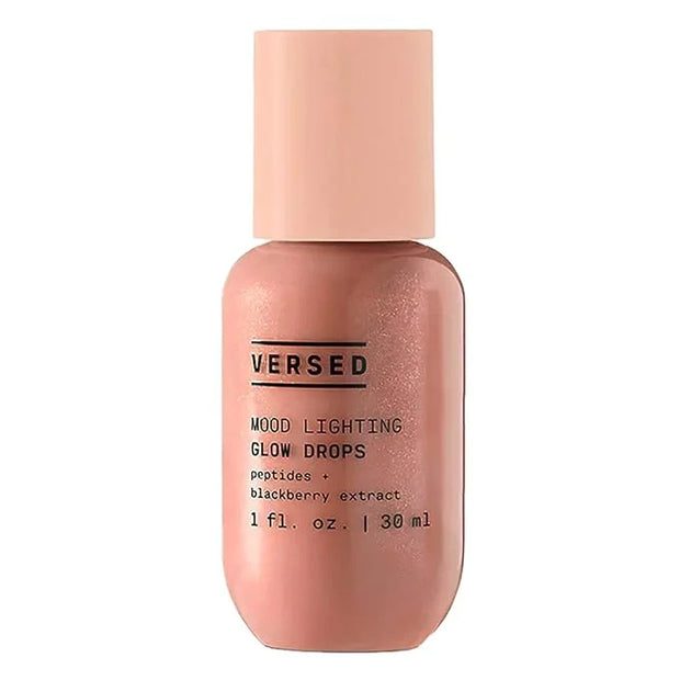 Versed Mood Lighting Glow Drops, Rose - Liquid Blush & Liquid Highlighter Drops with Illuminating Light-Reflecting Pigment...