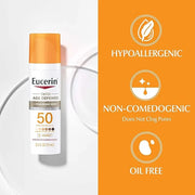Eucerin Sun Tinted Age Defense SPF 50 Face Sunscreen Lotion, Hypoallergenic, Fragrance Free Tinted Sunscreen SPF 50 with H...
