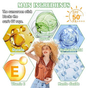 Mineral Sunscreen Stick,Hyaluronic Acid Face Sunscreen,Lightweight